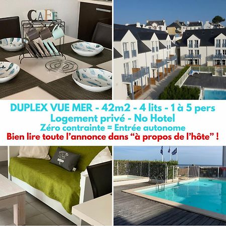 Duplex Vue Mer - Plage A 100M- 4 Lits - Parking Sous Sol Audierne Eksteriør billede